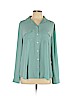 Ann Taylor LOFT 100% Polyester Green Long Sleeve Blouse Size L - photo 1
