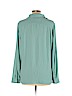 Ann Taylor LOFT 100% Polyester Green Long Sleeve Blouse Size L - photo 2