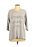SONOMA life + style Gray 3/4 Sleeve Top Size L - photo 1