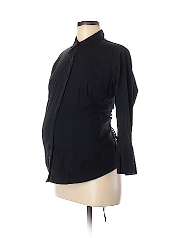 Duo Maternity 3/4 Sleeve Button-Down Shirt (view 1)