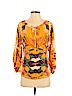 Diane von Furstenberg Yellow 3/4 Sleeve Silk Top Size 2 - photo 1