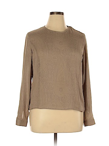 Giorgio Armani Long Sleeve Silk Top (view 1)