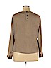 Giorgio Armani 100% Silk Tan Long Sleeve Silk Top Size 14 - photo 2
