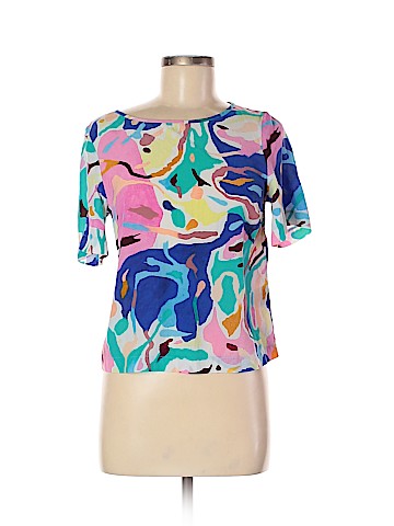 Mireia Ruiz + Gorman Short Sleeve Silk Top (view 1)