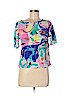 Mireia Ruiz + Gorman 100% Silk Pink Short Sleeve Silk Top Size 6 - photo 1
