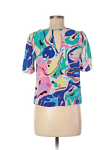 Mireia Ruiz + Gorman Short Sleeve Silk Top (view 2)