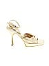 Moschino 100% Leather Gold Heels Size EU 39 1/2 - photo 1