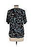 Ann Taylor LOFT Outlet 100% Rayon Black Short Sleeve Top Size L - photo 2