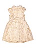 Jona Michelle Chevron-herringbone Metallic Gold Special Occasion Dress Size 6 - photo 2