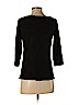 Ann Taylor 100% Polyester Black 3/4 Sleeve Top Size S (petite) - photo 2