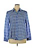Chico's 100% Cotton Blue Long Sleeve Button-Down Shirt Size XL (3) - photo 1