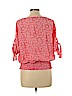 MICHAEL Michael Kors 100% Polyester Red 3/4 Sleeve Blouse Size L - photo 2