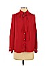 Lands' End 100% Polyester Red Long Sleeve Button-Down Shirt Size 4 (petite) - photo 1