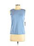 Classiques Entier Blue Sleeveless Silk Top Size L - photo 1