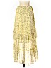 H&M 100% Polyester Yellow Casual Skirt Size M - photo 2