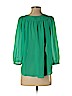 H&M 100% Polyester Green 3/4 Sleeve Blouse Size 4 - photo 2