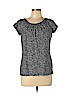 Ann Taylor LOFT Outlet 100% Cotton Black Short Sleeve Top Size L - photo 1