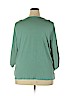 Soho JEANS NEW YORK & COMPANY 100% Rayon Green Short Sleeve Blouse Size XXL - photo 2