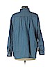 Ann Taylor LOFT 100% Cotton Blue Long Sleeve Blouse Size L - photo 2