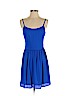 Amanda Uprichard 100% Polyester Blue Casual Dress Size P (petite) - photo 1