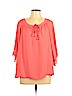 NY Collection 100% Polyester Pink 3/4 Sleeve Blouse Size XL (petite) - photo 1