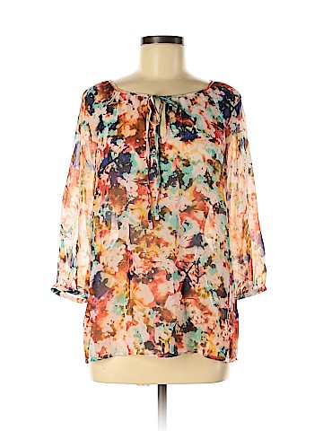 a.n.a. A New Approach 3/4 Sleeve Blouse (view 1)