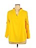 Unbranded 100% Polyester Yellow Long Sleeve Blouse Size XL - photo 1