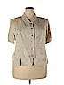 Plaza South Tan Short Sleeve Blouse Size 18 (petite) - photo 1