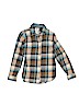 Vans 100% Cotton Plaid Tan Long Sleeve Button-Down Shirt Size M (youth) - photo 1