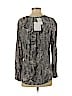 Diane von Furstenberg 100% Silk Gray Long Sleeve Silk Top Size 2 - photo 2