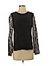 Diane von Furstenberg 100% Silk Gray Long Sleeve Silk Top Size 2 - photo 1
