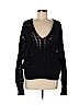 Free People 100% Cotton Black Pullover Sweater Size M - photo 1