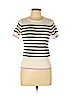 Lands' End 100% Cotton Ivory Short Sleeve Blouse Size L - photo 1