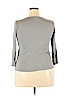 Eileen Fisher 100% Silk Gray 3/4 Sleeve Silk Top Size L - photo 2