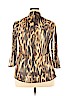 Alberto Makali 100% Polyester Tan 3/4 Sleeve Blouse Size L - photo 2