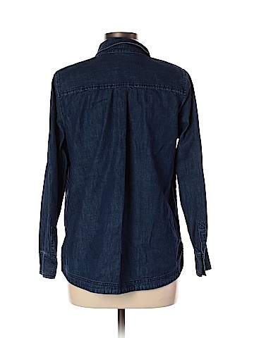 LED Luxe Essentials Denim Long Sleeve Button-Down Shirt (view 2)