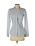 H&M 100% Cotton Blue Long Sleeve Button-Down Shirt Size 4 - photo 1