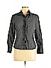 Dalia Collection Black Long Sleeve Button-Down Shirt Size M (petite) - photo 1