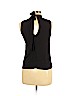 H&M 100% Polyester Black Sleeveless Blouse Size 0 - photo 2