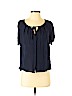 Joie 100% Silk Blue Short Sleeve Silk Top Size S - photo 1