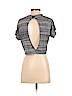 Delia's 100% Acrylic Gray Short Sleeve Top Size S - photo 2