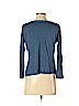 INC International Concepts 100% Polyester Blue Long Sleeve Blouse Size S (petite) - photo 2