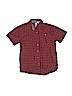 Route 66 100% Cotton Burgundy Short Sleeve Button-Down Shirt Size L (youth) - photo 1