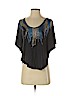 Free People 100% Viscose Black Short Sleeve Top Size S - photo 1