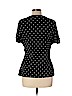 White House Black Market Black Short Sleeve Blouse Size L - photo 2