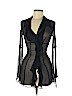 Express 100% Silk Black Long Sleeve Silk Top Size 7 - 8 - photo 1