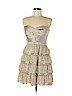 BCBGMAXAZRIA 100% Polyester Tan Cocktail Dress Size 6 - photo 1