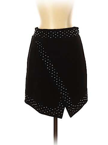 Intermix Leather Skirt (view 1)