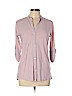 James Perse Pink 3/4 Sleeve Button-Down Shirt Size Lg (3) - photo 1