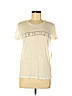 Forever 21 100% Linen Ivory Short Sleeve T-Shirt Size M - photo 1